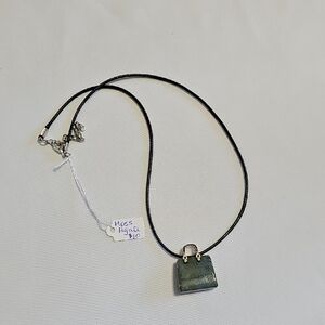 Green Stone Pendant Necklace